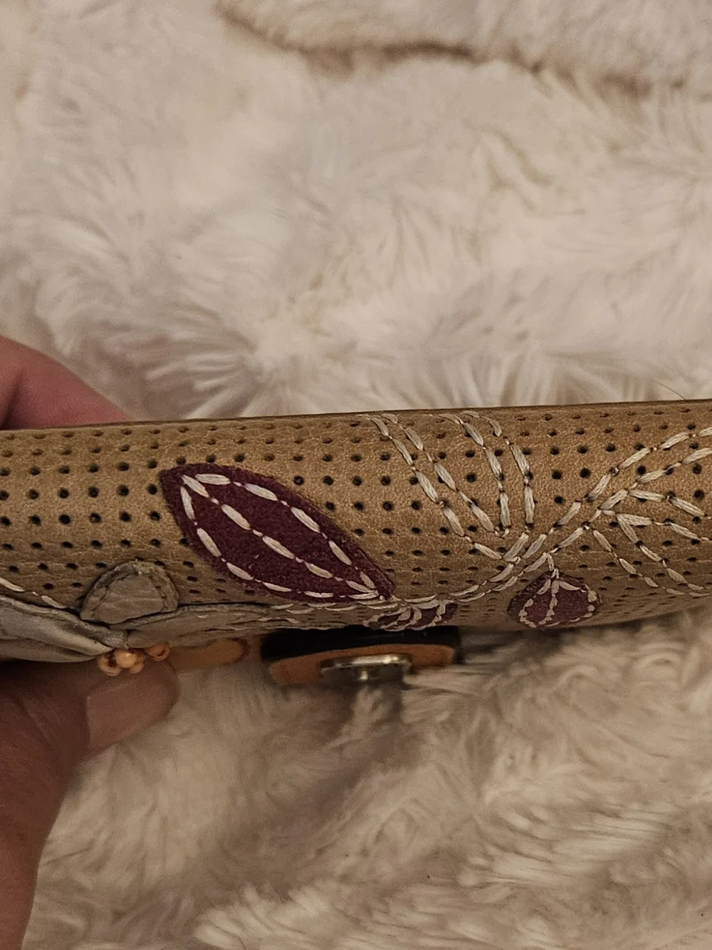 Fossil☆Vintage Floral Leather Wallet